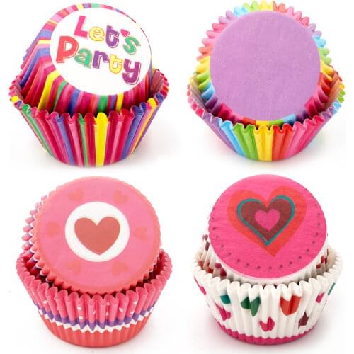 100Pcs/Set Round Shaped Cake Baking Molds Cake Mold Non-stick Cup Cupcake Cup Cake Decorating Tools Home Kitchen Baking Tools