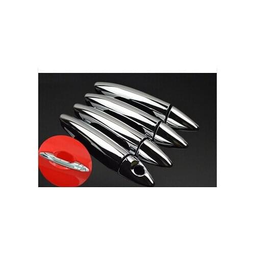 2010-2014 for Hyundai verna solaris ABS chromed door handle cover 8pcs with holes car trim