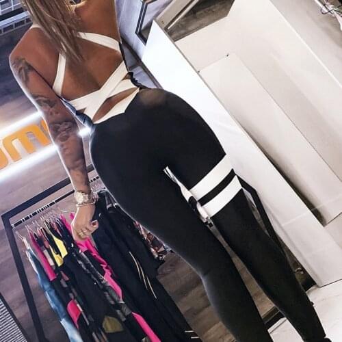 2021 One-Piece Sports Pants Women Yoga Sportswear Gym Clothing Sexy Backless Yoga Sets Gym Running Fitness Sportswear For Women