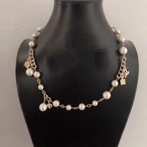 2021 Hot Brand Gold Color Fashion Jewelry For Women Pearl Necklace Fashion Party Gold Color Jewelry