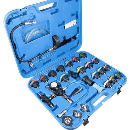 28pcs car water tank pump pressure gauge water tank leak detector water tank water coolant antifreeze replacement filler tool