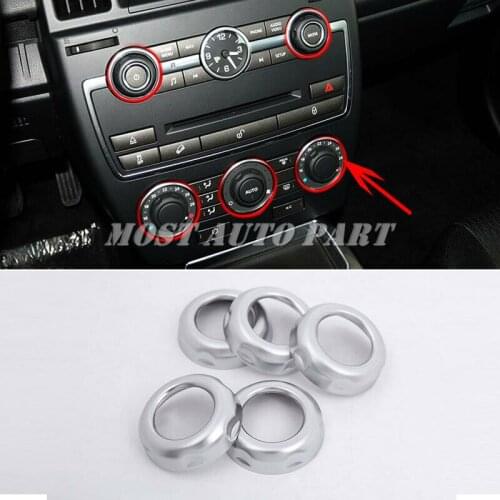 ABS Plastic Interior Volume and Air Condition knob Trim For Land Rover Freelander 2 2013-2015 5pcs Car Decoration Car Trim