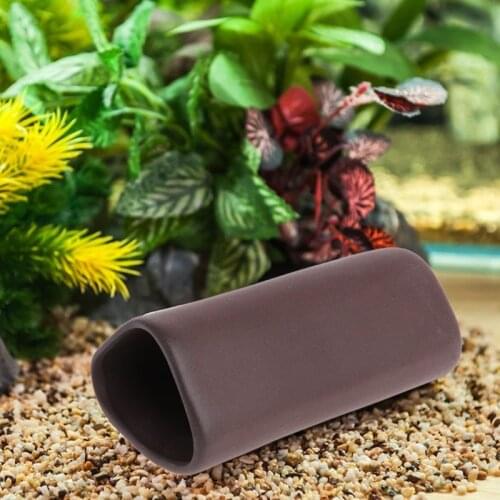 Aquarium Triangle Shape Clay Pot Small Fishes Shrimp House Cans Fish Tank Landscaping Decoration Creative DIY Ornaments C42