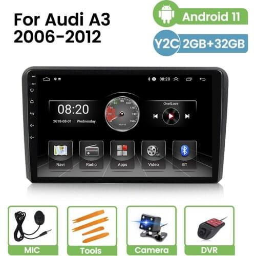 CAR Radio 2.5D HD+IPS Screen GPS Navigation For Audi A3 8P 2003-2012 Multimedia Video Player Android 11 Carplay Wifi BT No 2 Din