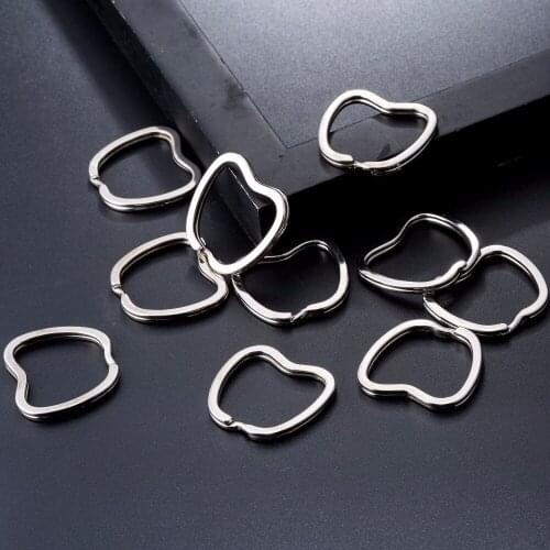 10pcs/lot Irregular Shape Blank Split Key Ring Keyring for DIY Key Fob Keychain Jewelry Making Material For Women/Men Gift