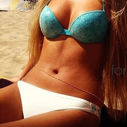 New Hot Sale Womens Simple Golden Body Chain Waist Chain Long Chain Female Sexy Body Jewelry Wholesale for women