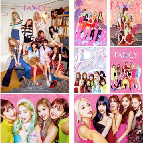 Twice NEW Album FANCY Posters K-POP Wall Stickers White Coated Paper Prints High Definition Livingroom Bedroom Home Art Brand