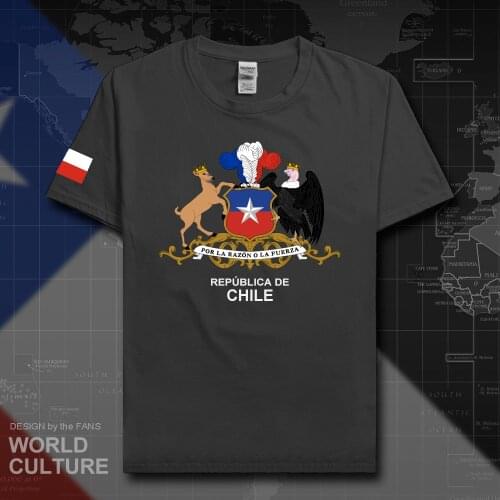 Chile men t shirts Chilean 2019 jerseys CL nation team new 100% cotton t-shirt tops fitness gyms clothing country Sports tees 20