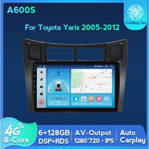 HD 1280*720 Android 11 DSP 4G LTE Car Auto Radio Multimedia Video Player for Toyota Yaris 2005-2012 Navigation GPS