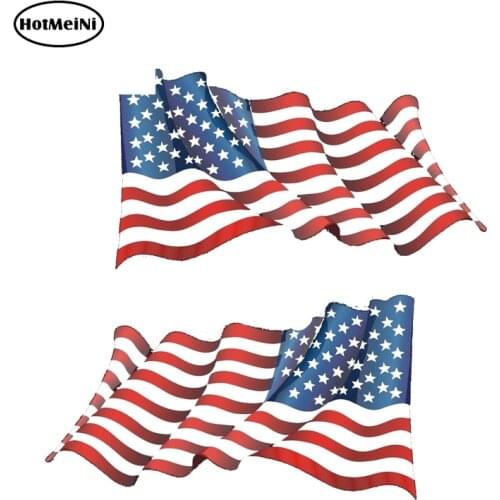 HotMeiNi 13cm x 7.2cm American Flags Stickers Decals Veteran Military United States Decal Car Truck Boat Decal DIY Car Sticker