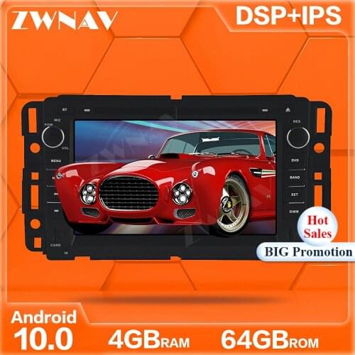 IPS Android 10.0 4+64 screen Car DVD Player GPS Navi For GMC Yukon Tahoe 2007-2012 Auto Radio Stereo Multimedia Player Head Unit