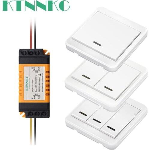 Default OFF Wireless Light Switch Kit No Wiring Remote Control Timer Receiver for Lamps Fans Appliances Ceiling Lights 433Mhz