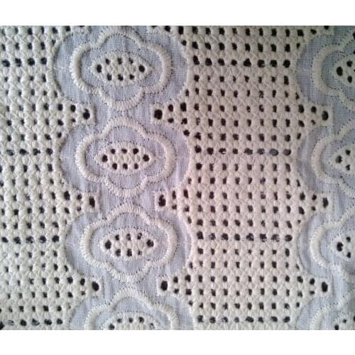 100% Cotton Embroidered Lace Fabric,140cm Width,XERYbm3612