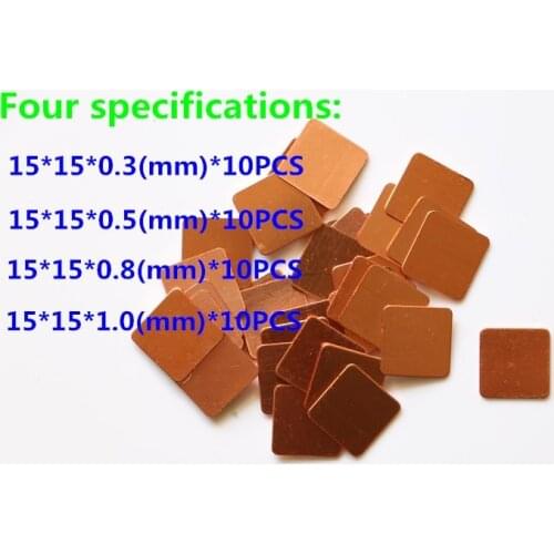 40pcs Copper Heat Sink Thermal Cooling Shim Copper Shim Graphics Thermal Pad Cooler Thermal Pads for Laptop GPU VAG PAD