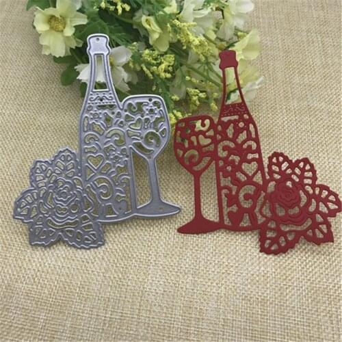 Wine bottle Metal Cutting Dies Stencils for DIY Scrapbooking/photo album Decorative Embossing DIY Paper Cards