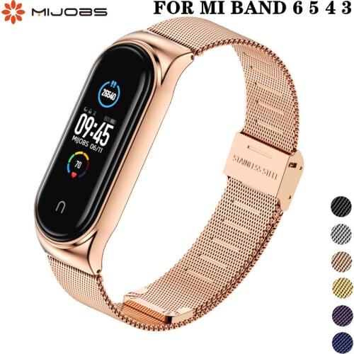 Strap for Mi Band 6 5 4 3 Metal Milanese Bracelet On Mi Band 4 Wristband Stainless Steel Mi Band6 Strap For Xiaomi Miband5 4 3