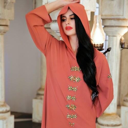 Muslim Fashion Women Elegant Abaya Dubai Turkey Muslim Hijab Dress 2021 Caftan Plus Size Boho Long Dresses Islamic Clothing