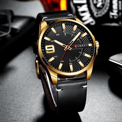 Curren 8371 Hot Top Brand Luxury Business Watch Men Watches Mens Quartz Leather Wristwatch Luminous Hands Clock Male