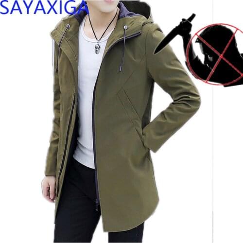 Self Defense Security Anti-cut Anti-Stab Men Hooded Trench Coat Knife resistant Stealth Defense Police Personal tactico Clothing