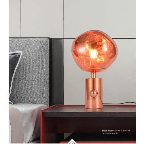 Postmodern lava glass art table lamp creative personality designer bedroom study cafe bar table decoration lamp
