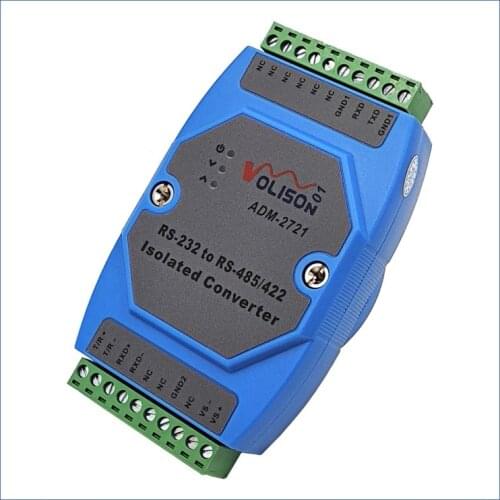 New Photoelectric isolation RS232 to RS485/422 active converter fully isolated lightning protection 24v rail industrial grade