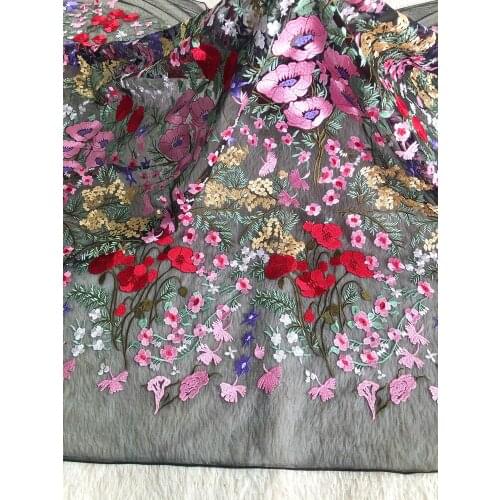 New Style Mesh Embroidery African Lace Fabric 2021 High Quality Lace Water Soluble Fashion Soft Lace Fabric 5 Yards