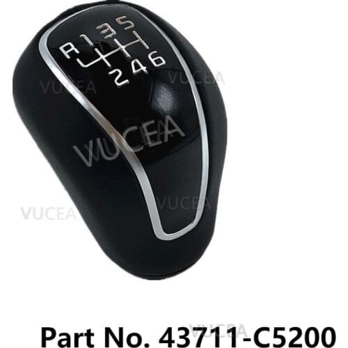 Genuine OEM Leather Gear Shift Knob Lever 6-Speed For Kia Sorento UM 2015 - 2019 Bongo K2500 K2700 K2900 K3000 2016 - 2020