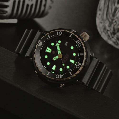 PAGRNE DESIGN Diver Mens Mechanical Watch 300M Waterproof Stainless Steel Watch Sapphire Glass Automatic Watch Relogio Masculin