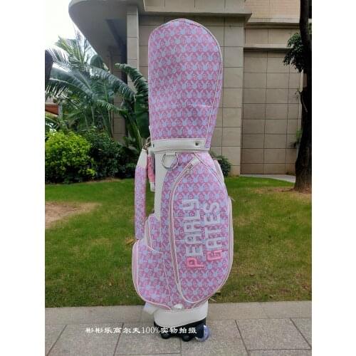 PG Pink golf bag ladies pulley portable trolley bag golf bag travel case