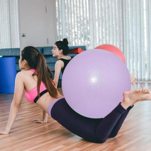 Prevent Burst Yoga Ball Soft Thick Exercise Pilates Ball With Inflation Pump Non-Slip Wear-Resistant Body Shaping Particles Ball
