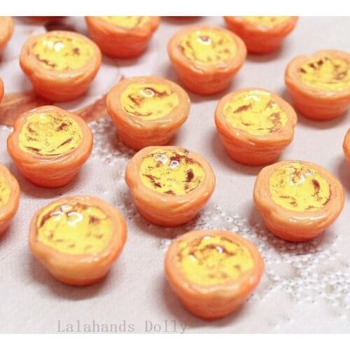Sale Mini 1/6 Dollhouse Miniature Dessert Egg Tart Pretend Play Kitchen Fake Food Toy Doll Accessories