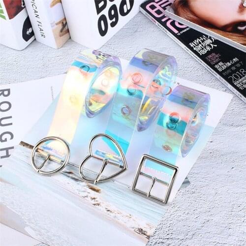 Women Waist Belt Resin Transparent Long Belts Dress Band Female Heart Pin Buckle Cinturon Mujer Cinturone Para Hombre Strap Lady