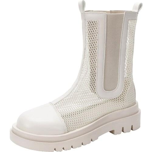 Luxury Heel Boots Women Leather Boot Chunky Winter Shoes Platform Ankle Boots Slip On Thick Heels Warm Footwear Brand Designer