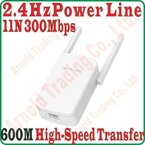 1PCS, 2.4GHz 300Mbps WiFi 600Mbps Power Line KIT Wireless PowerLine Adapter Fast Network Extender WiFi Hotspot 11N WiFi Extender