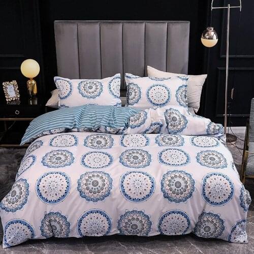 Modern Marble Pinted King Size Bedding Sets Single Twin Double Home Soft Bedclothe Bohemia New Arrival Duvet Cover Set(No Sheet)