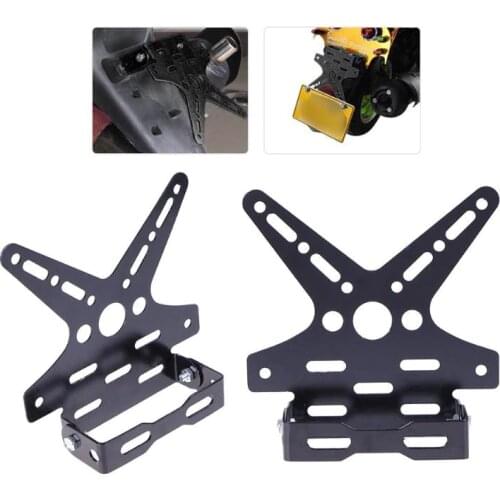 Universal Aluminum Alloy Motorcycle Rear License Plate Mount Holder Motocross Motorbike Fender Number Plate Bracket Stand