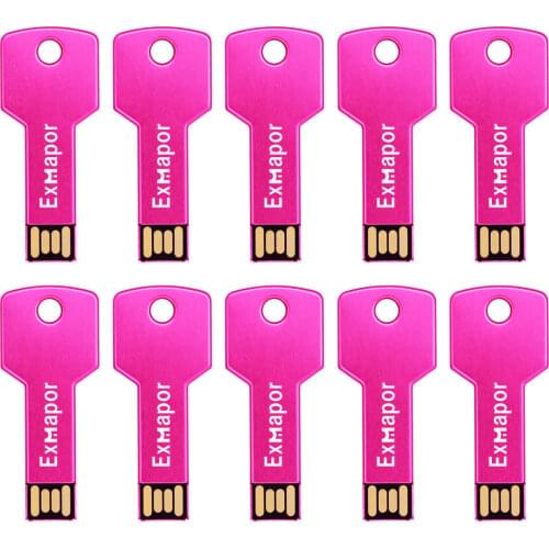 Exmapor USB Flash Drive 32 GB X 10 Bulk Memory Stick 16 GB 8 GB Jump Drive 4GB 2GB External Drives Thumb Drive Pen Drive Pack 10