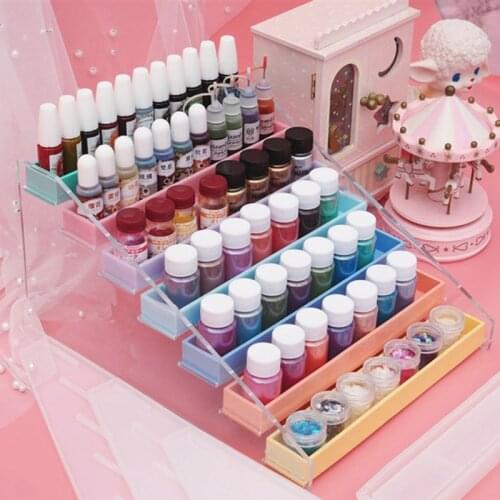 Jewelry Resin Pigment Bottle Storage Silicone Resin Mold Display Rack Tray Molds