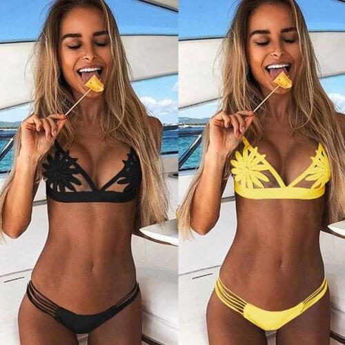 Women Push-up Padded Bra Floral Bikini Set Swimsuit Swimwear Bathing Women Sexy Print Swimsuit Bikini Bathing Bra Push-Up Cold