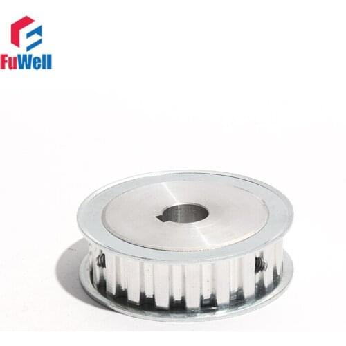 Timing Pulley L-15 with Keyway 15Teeth L Type Toothed Belt Pulley Aluminum Alloy 21/27mm Belt Width Transmission Pulley