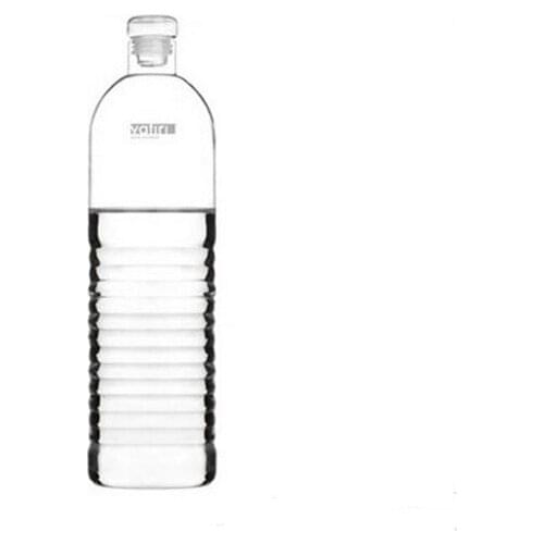 1PC Hot Clear Glass Sport Water Bottle With Protective Bag 500ml/1000ml Fruit Outdoor Bottles Glass Sports Kettle JP 1063