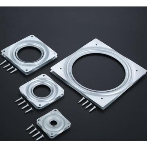 1PC Square Bearing Swivel Plate Square Lazy Susan 360 Degree Rotating Rolling Turntable 300 lbs Bearings Plate 2/3/4/6 inch