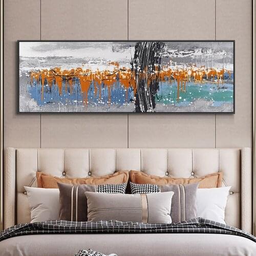 100% Hand Painted Abstract Landscape Oil Painting On Canvas Thick Texture Modern Wall Art Painting For Living Room Home Decor