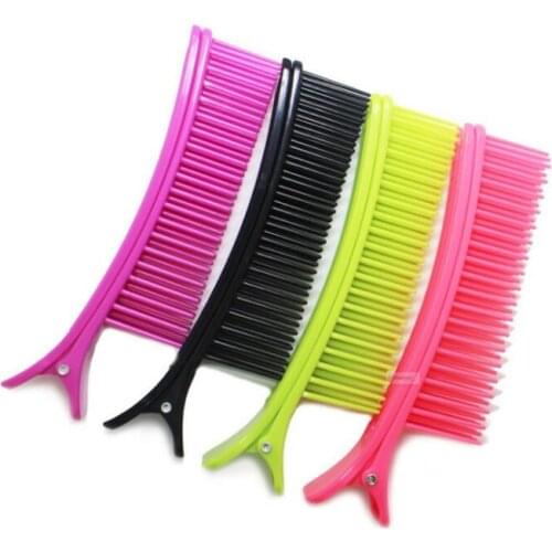 2pcs plastic hair clip with comb teeth clip dye perm hair separate styling tools accessories