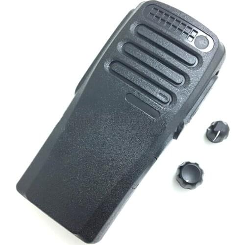 25pcs/lot Black Color housing shell front case with volume and channel knobs for motorola XIR P3688 DP1400 DEP450 walkie talkie