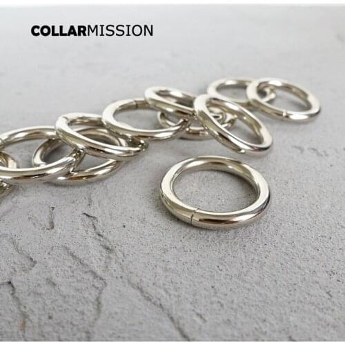50pcs/lot O ring adjustable ring clip buckle hook for 20mm handbag backpack dog harness metal plated non-Welded salable YH20Y