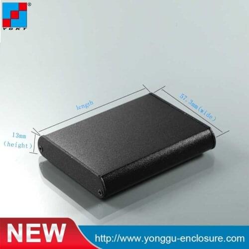 YGK-032 57.3*13-73 mm (WxH-L) custom aluminium extrusion box shell