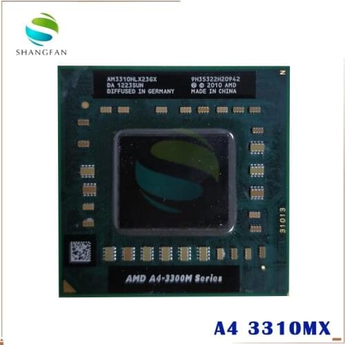 AMD A4-Series A4-3300M A4 3310MX 2.1 GHz DUAL-Core DUAL-Thread CPU Processor AM3310HLX23GX Socket FS1