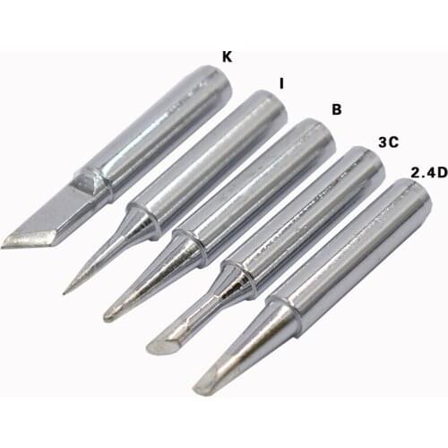 Free shipping 5pcs/lot High Quality 900M-T-I B K 3C 2.4D for saike lukey Solder station 936/937 852 Soldering Iron Tips