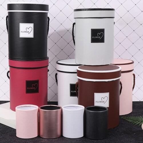 Bouquet Flowers Box Packaging Artificial Flower Arrangement Stand Vase Home Wedding Party Decor Gifts Boxes With Lid